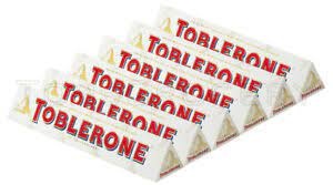 6 bar white toblerone