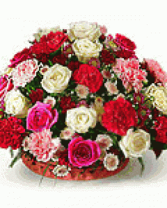 Roses & Carnations basket for mom