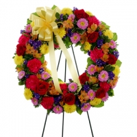 Multi-Color Standing Wreath