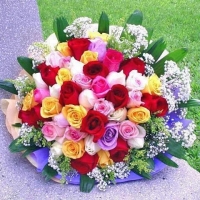 60  Mix Roses Bouquet