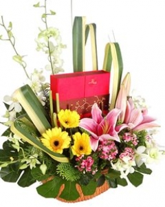 Flowers and Chocolate Basket!